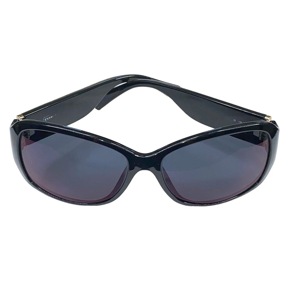 Coach Women's Black Gold Lettering Square Sunglasses 51MM - Picture 8 of 14